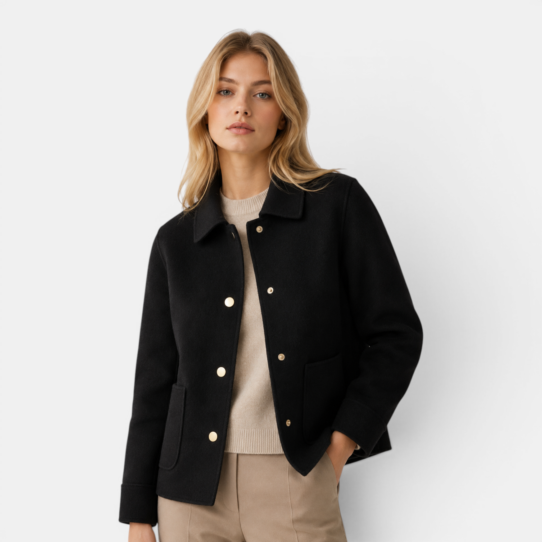 Valeniri | Women's Short Lapel Jacket Classic Minimalist Tailored Fit