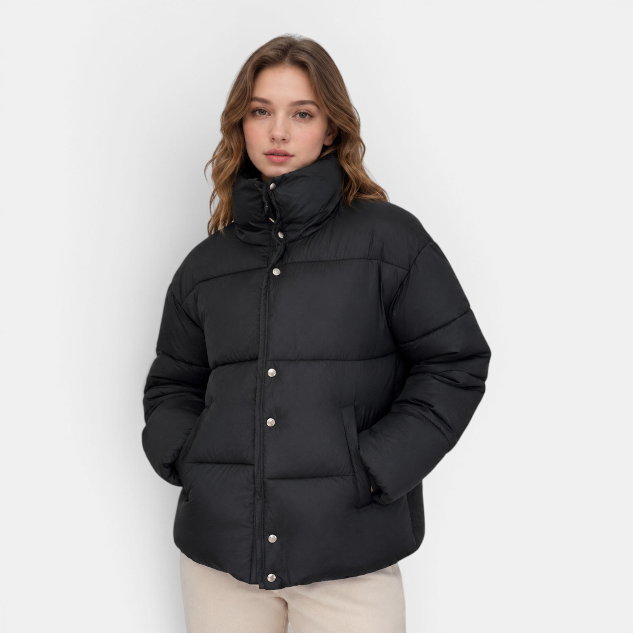 Valeniri | Women's Cotton Padded Puffer Jacket Loose Fit Coat