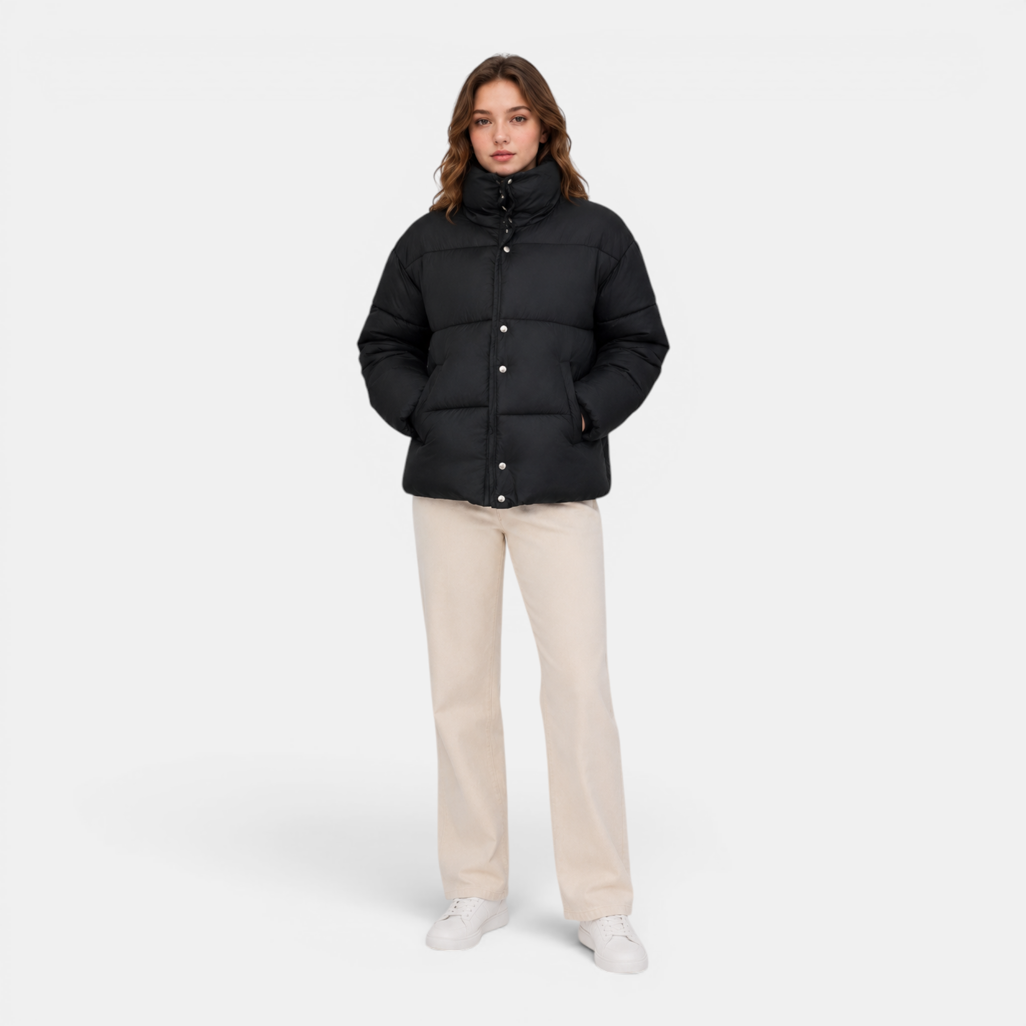 Valeniri | Women's Cotton Padded Puffer Jacket Loose Fit Coat