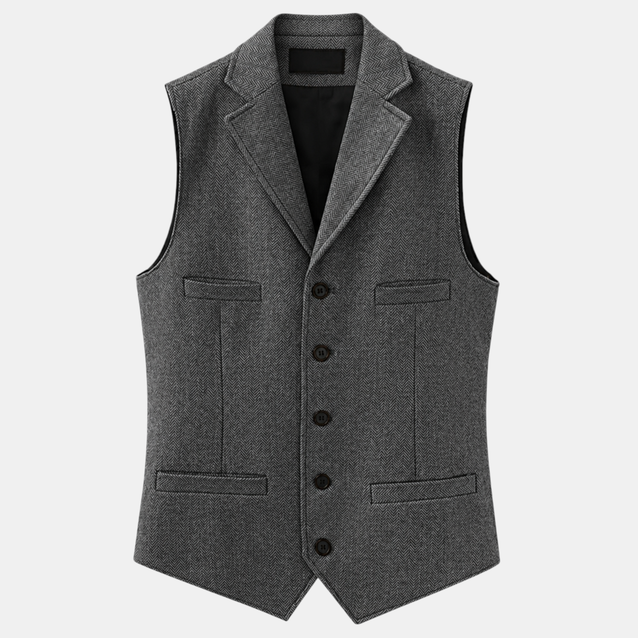 Valeniri | Men's Herringbone Vest Classic Slim Fit Formal Waistcoat