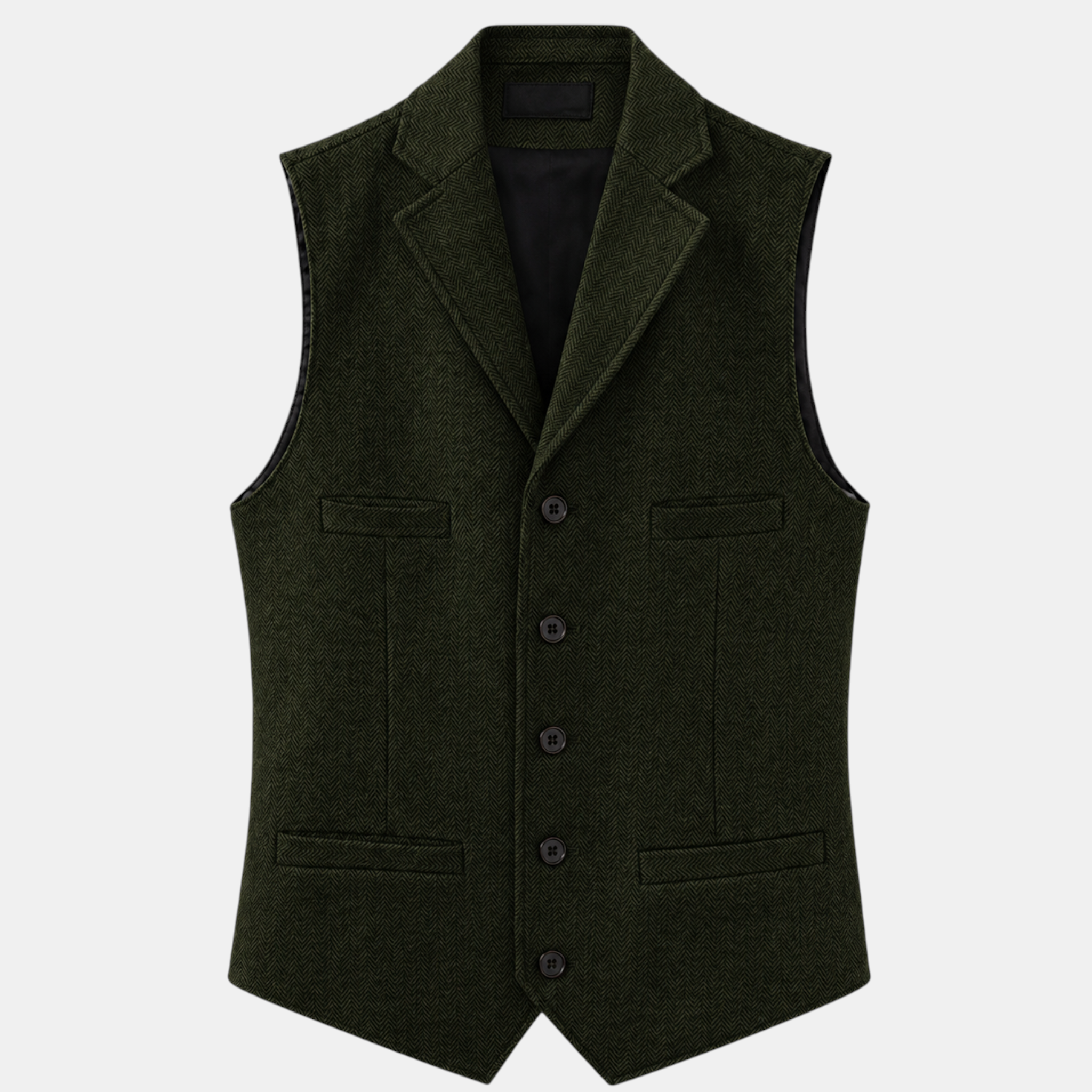 Valeniri | Men's Herringbone Vest Classic Slim Fit Formal Waistcoat