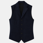 Valeniri | Men's Herringbone Vest Classic Slim Fit Formal Waistcoat