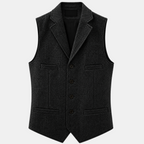 Valeniri | Men's Herringbone Vest Classic Slim Fit Formal Waistcoat