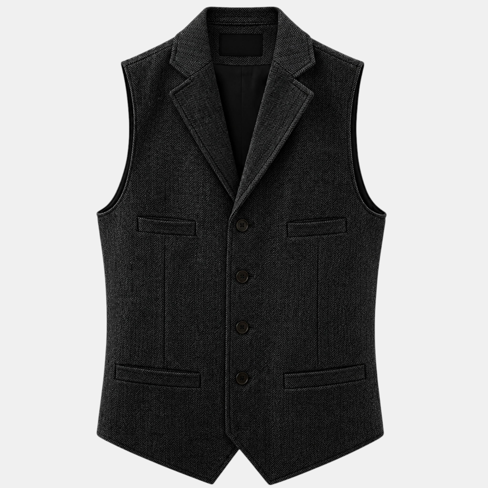 Valeniri | Men's Herringbone Vest Classic Slim Fit Formal Waistcoat