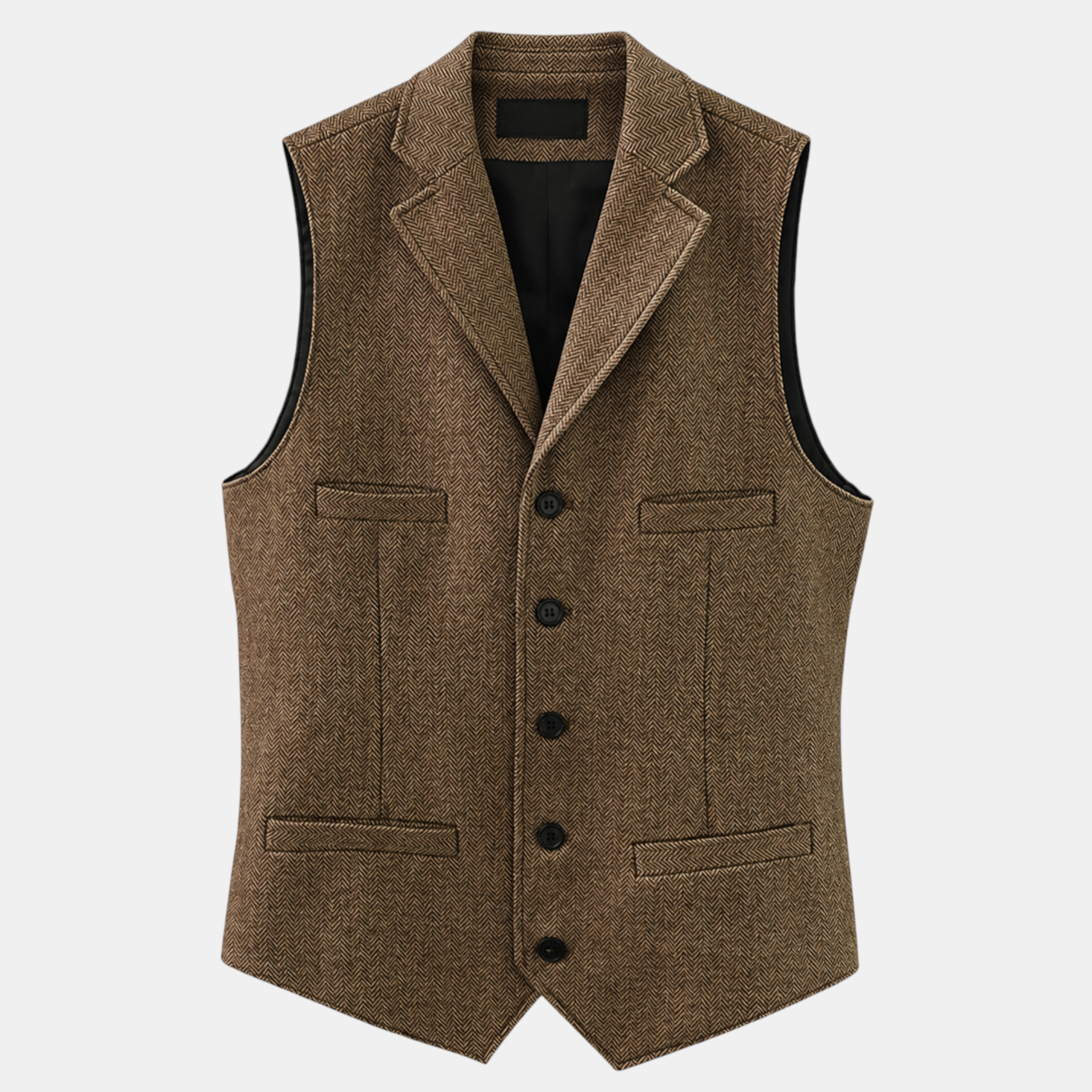 Valeniri | Men's Herringbone Vest Classic Slim Fit Formal Waistcoat