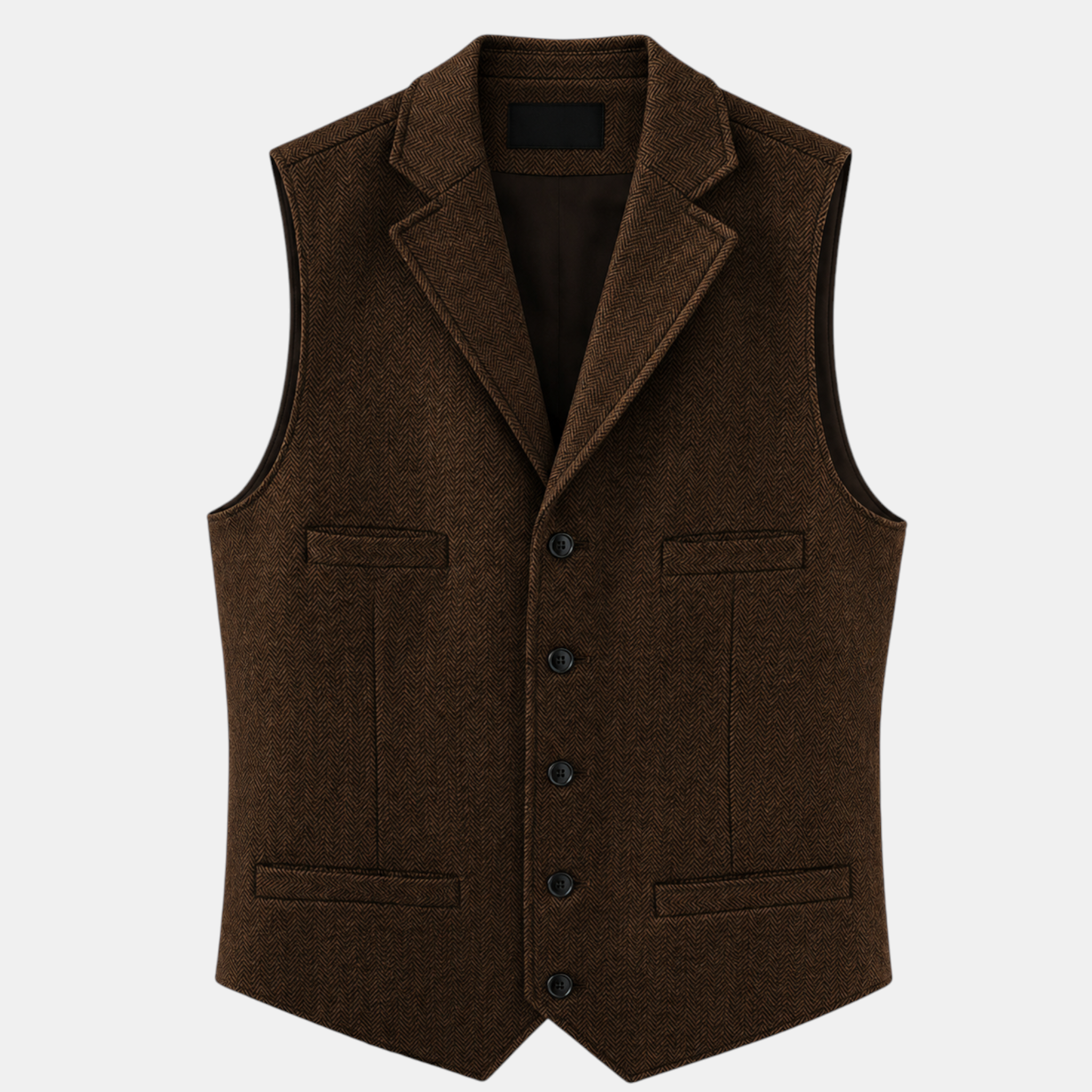 Valeniri | Men's Herringbone Vest Classic Slim Fit Formal Waistcoat