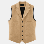 Valeniri | Men's Herringbone Vest Classic Slim Fit Formal Waistcoat