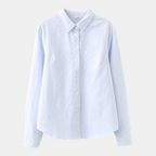 Valeniri | Women's Oxford Shirt Long Sleeve Loose Fit Cotton Blouse