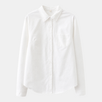 Valeniri | Women's Oxford Shirt Long Sleeve Loose Fit Cotton Blouse