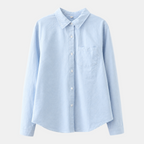 Valeniri | Women's Oxford Shirt Long Sleeve Loose Fit Cotton Blouse