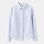 Valeniri | Women's Oxford Shirt Long Sleeve Loose Fit Cotton Blouse