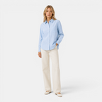 Valeniri | Women's Oxford Shirt Long Sleeve Loose Fit Cotton Blouse