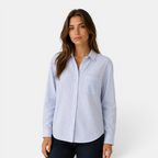 Valeniri | Women's Oxford Shirt Long Sleeve Loose Fit Cotton Blouse