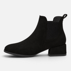 Valeniri | Women’s Suede Chelsea Ankle Boots – Mid Block Heel