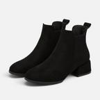 Valeniri | Women’s Suede Chelsea Ankle Boots – Mid Block Heel