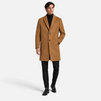 Valeniri | Men’s Long Overcoat – Single-Breasted Notch Lapel
