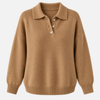 Valeniri | Women’s Knitted Polo Jumper – Collared Long Sleeve Sweater