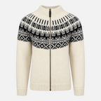 Valeniri | Men’s Fair Isle Knitted Cardigan – Nordic Full-Zip Jumper