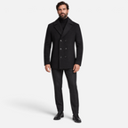 Valeniri | Men’s Wool Peacoat – Double Breasted Fitted Winter Coat