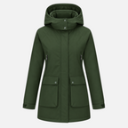 Valeniri | Women’s Waterproof Parka – Hooded Fleece Mid-Length Coat
