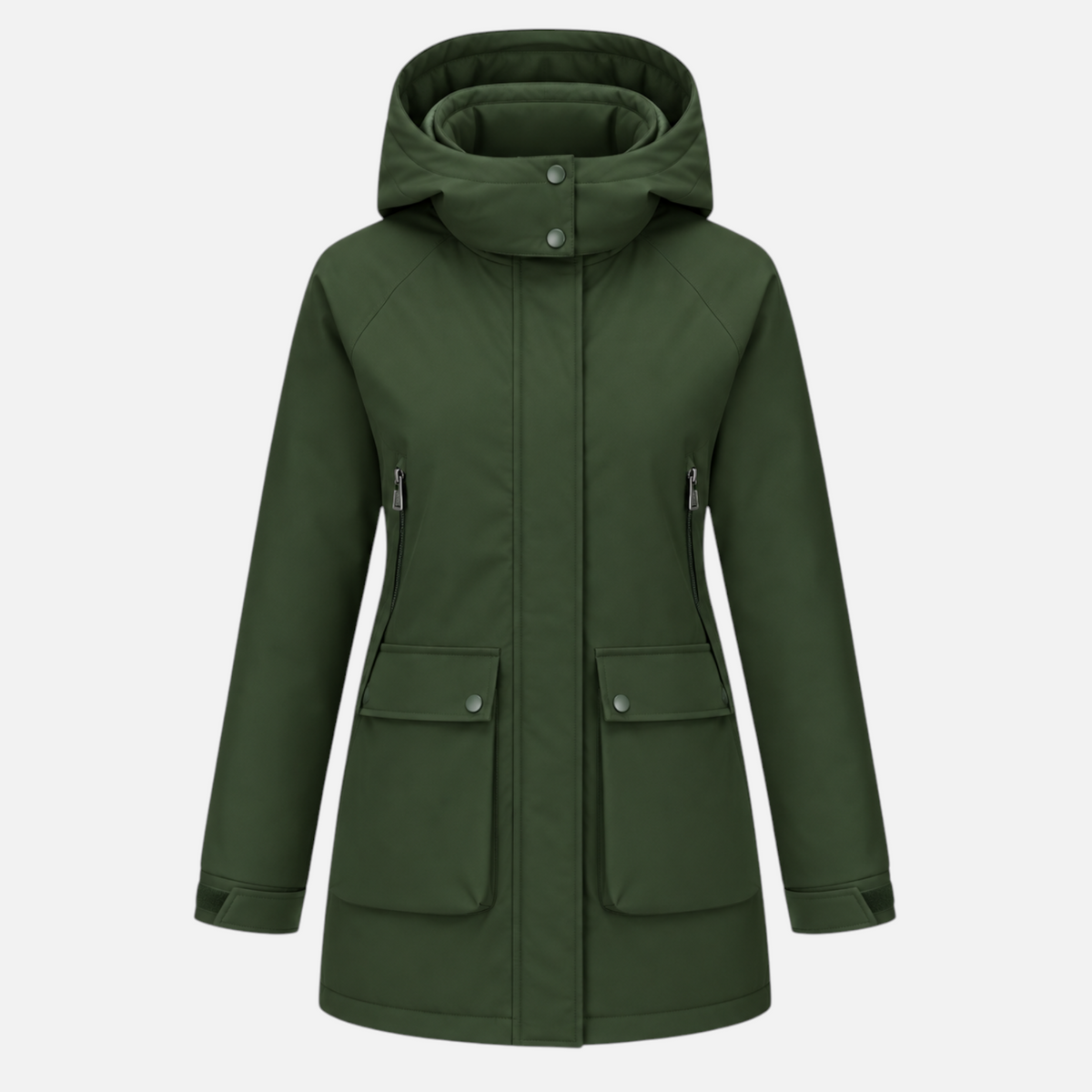Valeniri | Women’s Waterproof Parka – Hooded Fleece Mid-Length Coat