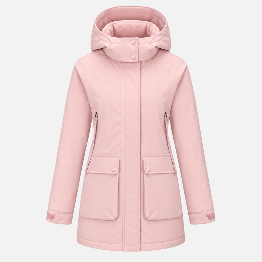 Valeniri | Women’s Waterproof Parka – Hooded Fleece Mid-Length Coat
