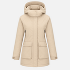 Valeniri | Women’s Waterproof Parka – Hooded Fleece Mid-Length Coat