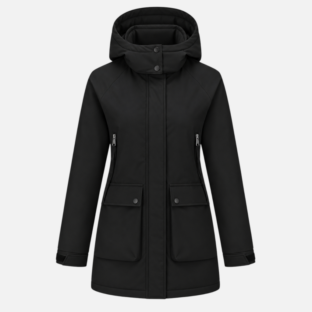Valeniri | Women’s Waterproof Parka – Hooded Fleece Mid-Length Coat