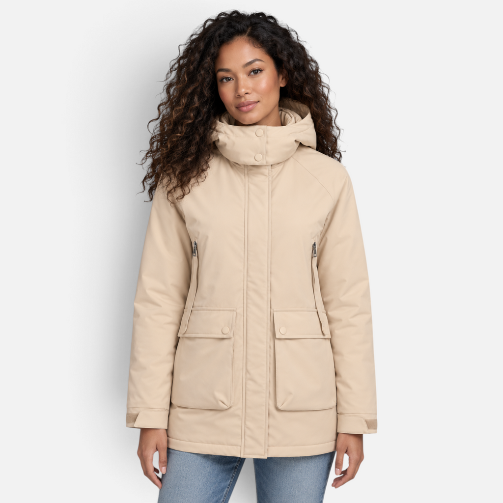 Valeniri | Women’s Waterproof Parka – Hooded Fleece Mid-Length Coat