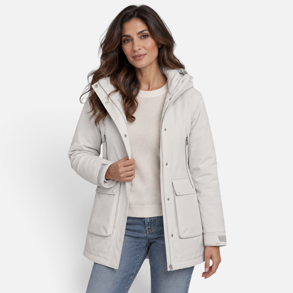 Valeniri | Women’s Waterproof Parka – Hooded Fleece Mid-Length Coat