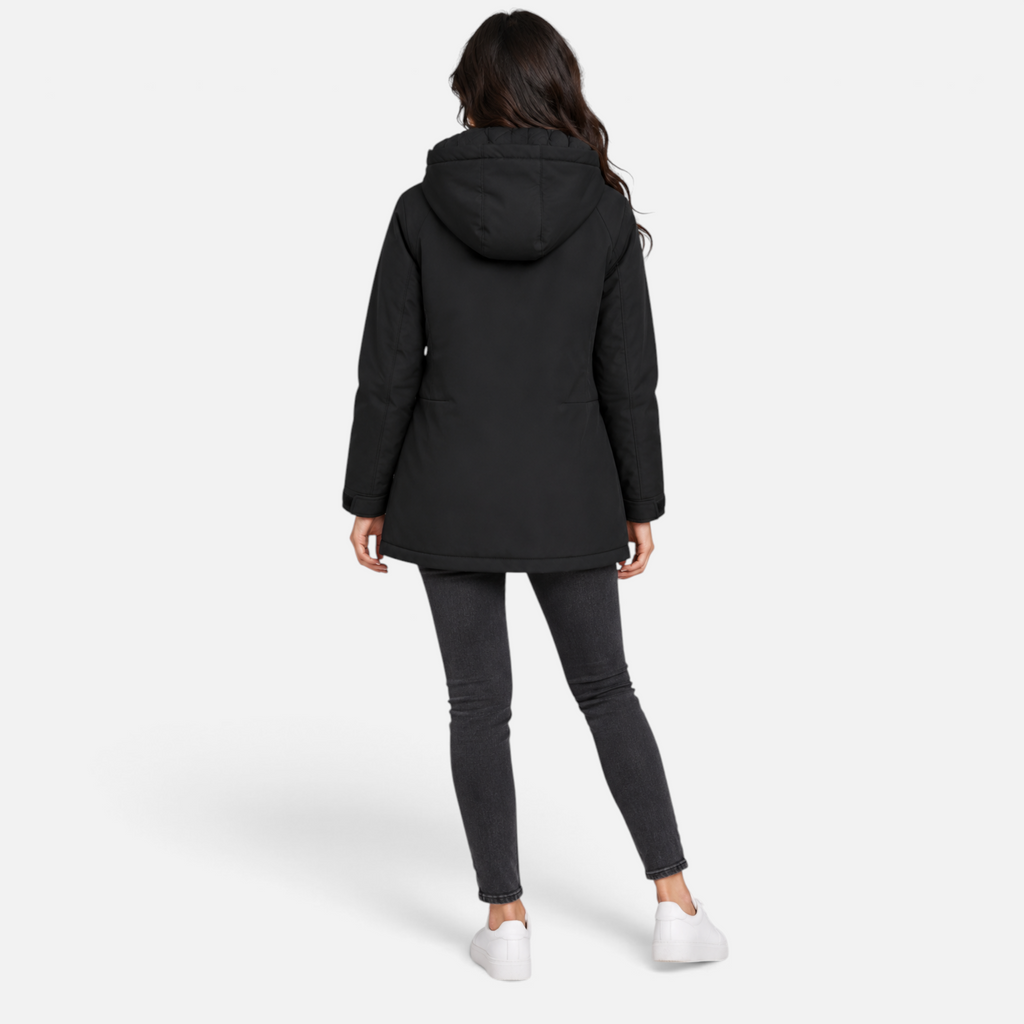 Valeniri | Women’s Waterproof Parka – Hooded Fleece Mid-Length Coat