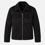 Valeniri | Men’s Faux Shearling Jacket – Slim Fit Suede Fur Collar Coat