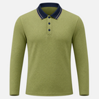 Valeniri | Men’s Long Sleeve Polo Shirt – Contrast Collar Polo Sweater