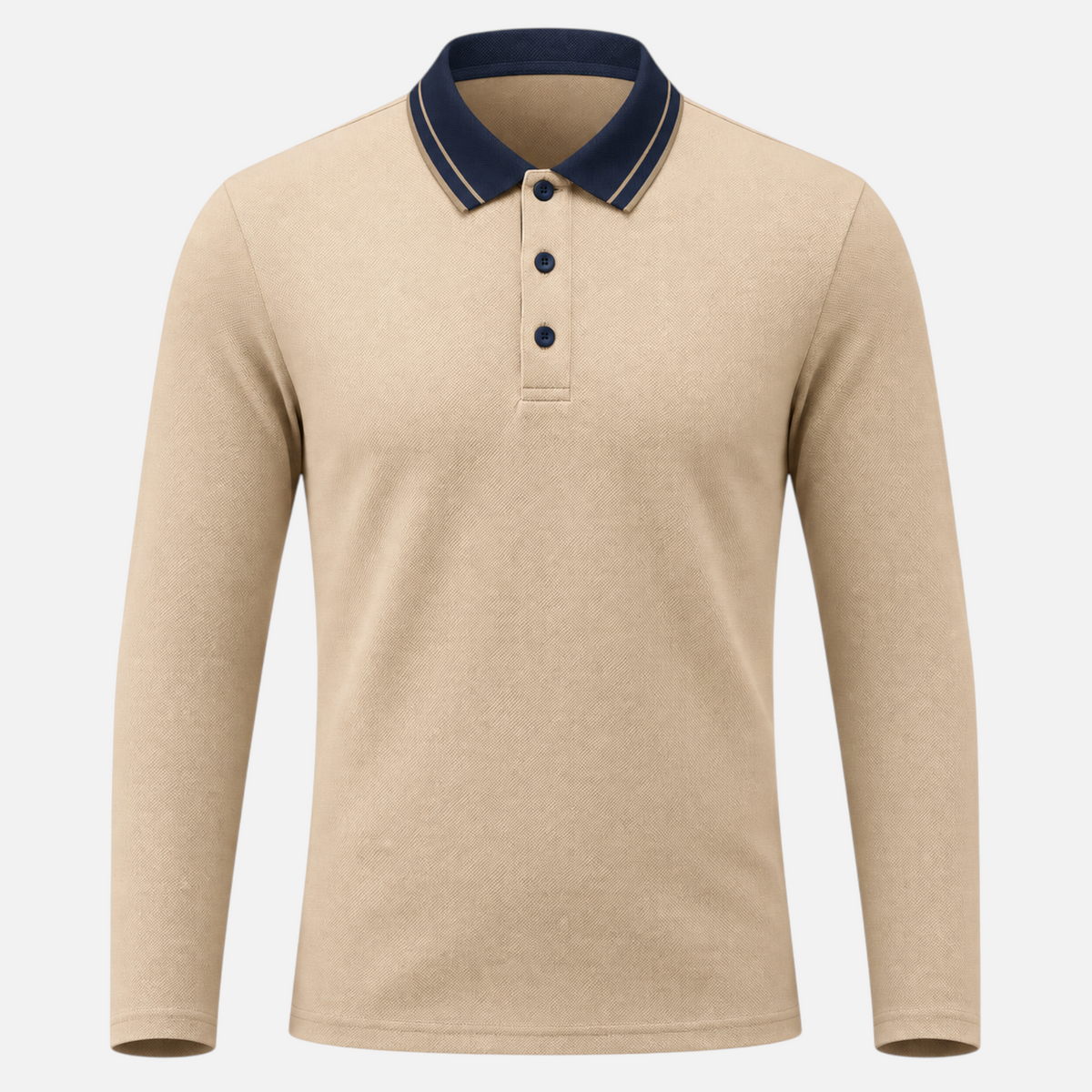 Valeniri | Men’s Long Sleeve Polo Shirt – Contrast Collar Polo Sweater