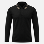 Valeniri | Men’s Long Sleeve Polo Shirt – Contrast Collar Polo Sweater