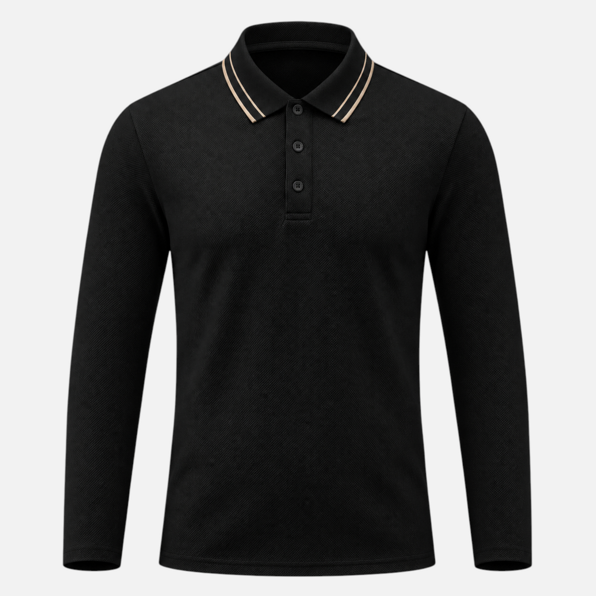 Valeniri | Men’s Long Sleeve Polo Shirt – Contrast Collar Polo Sweater