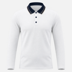 Valeniri | Men’s Long Sleeve Polo Shirt – Contrast Collar Polo Sweater
