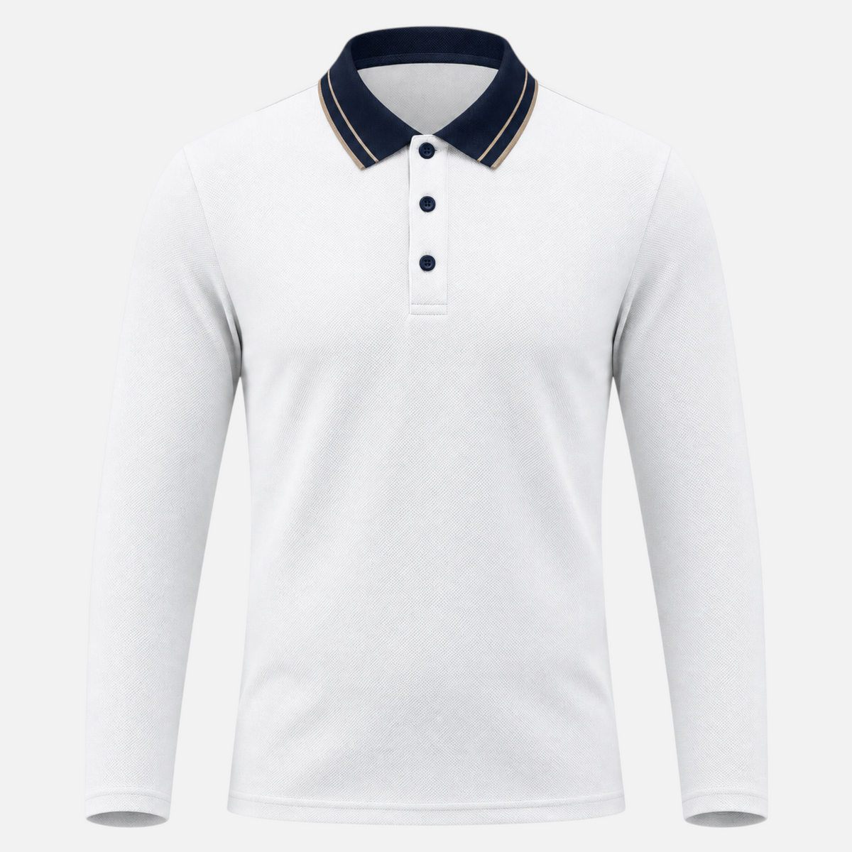 Valeniri | Men’s Long Sleeve Polo Shirt – Contrast Collar Polo Sweater