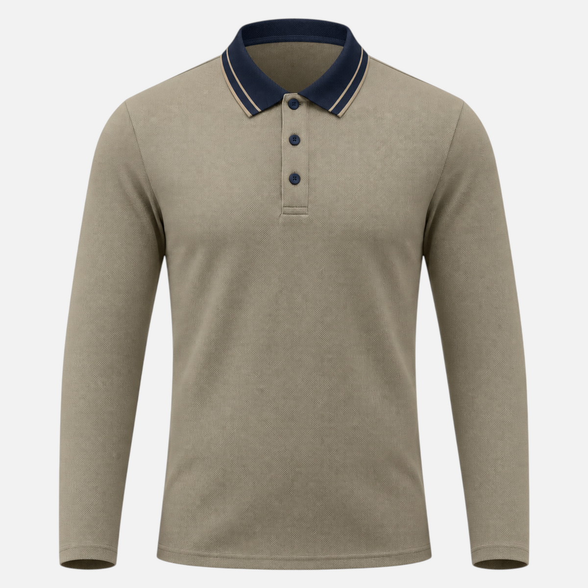 Valeniri | Men’s Long Sleeve Polo Shirt – Contrast Collar Polo Sweater