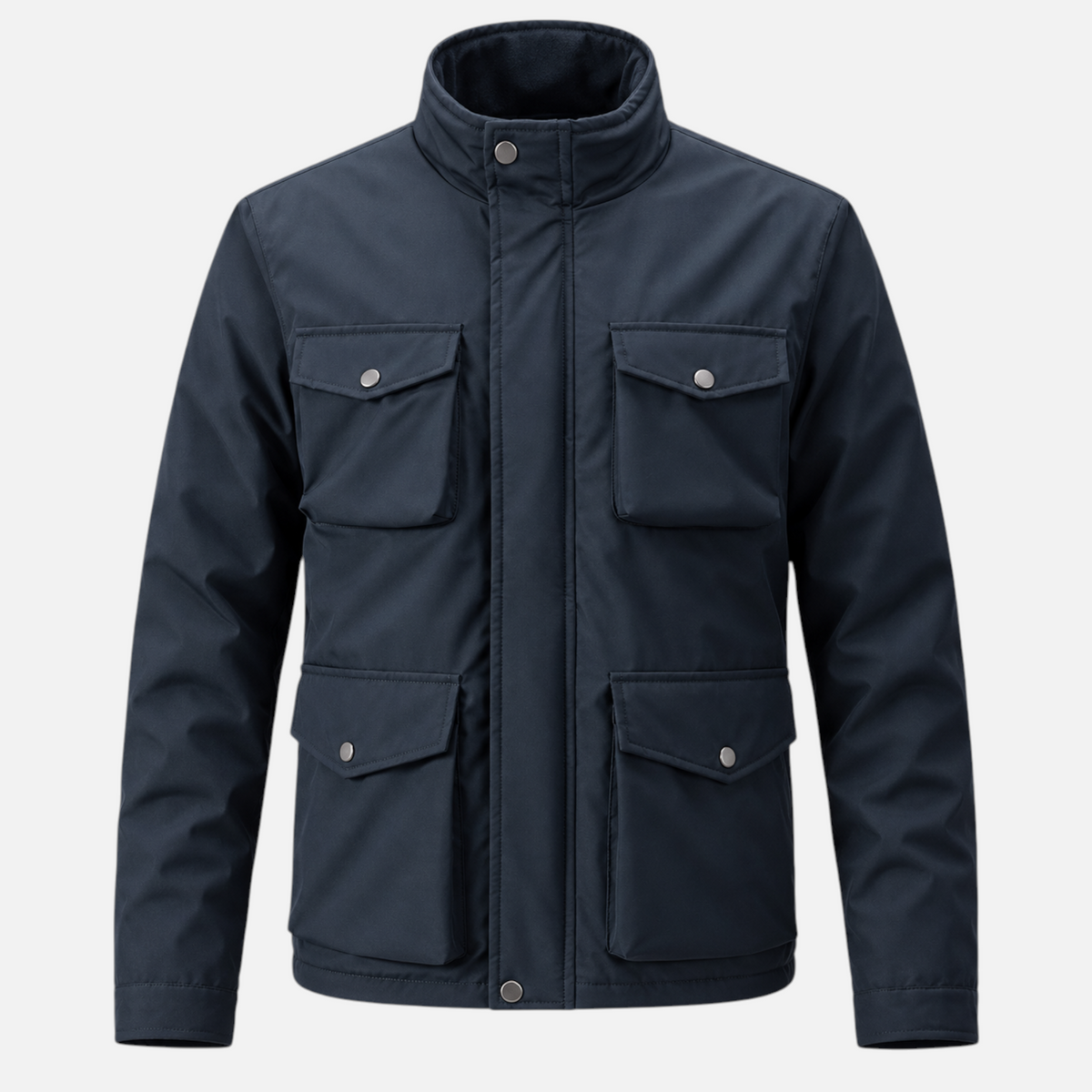 Valeniri | Men’s Field Jacket – Four-Pocket Stand Collar Coat