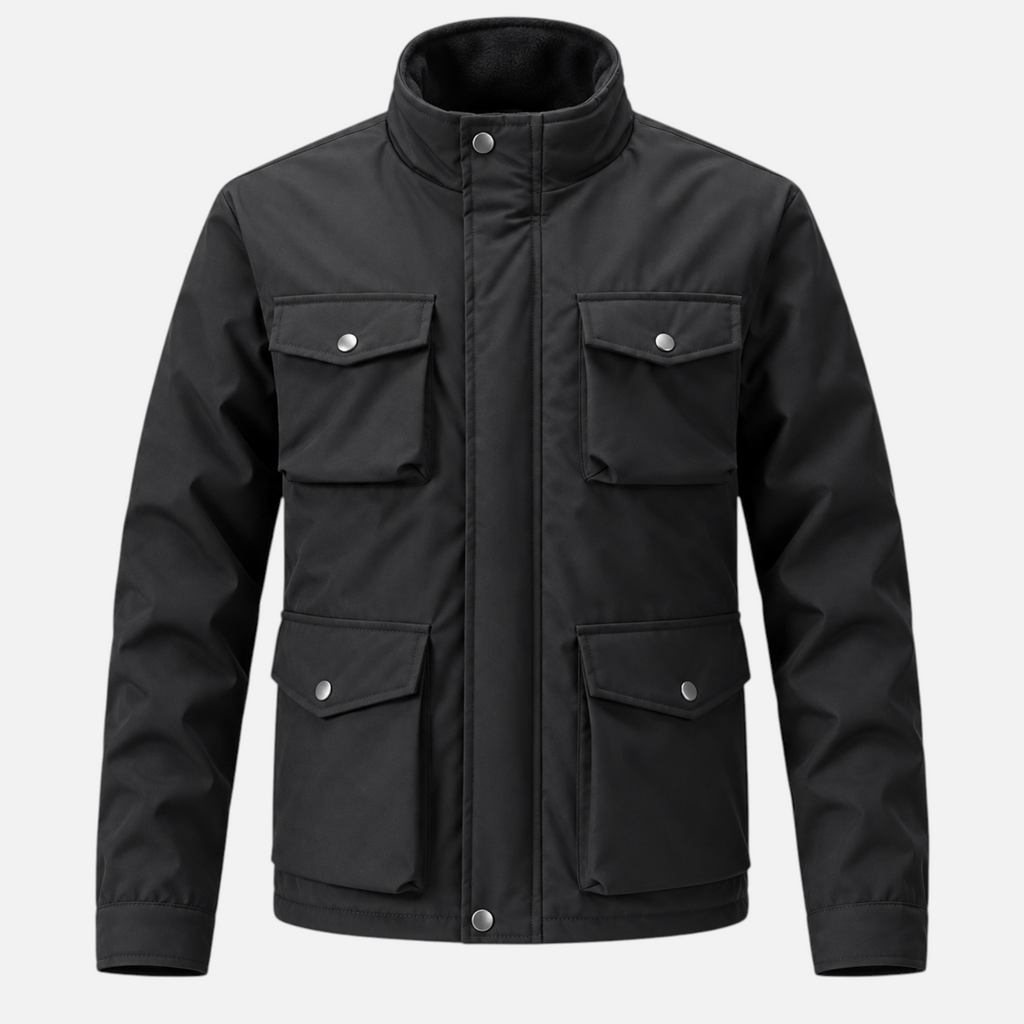 Valeniri | Men’s Field Jacket – Four-Pocket Stand Collar Coat