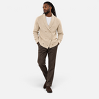 Valeniri | Men’s Shawl Collar Knit Cardigan – Double-Breasted Sweater