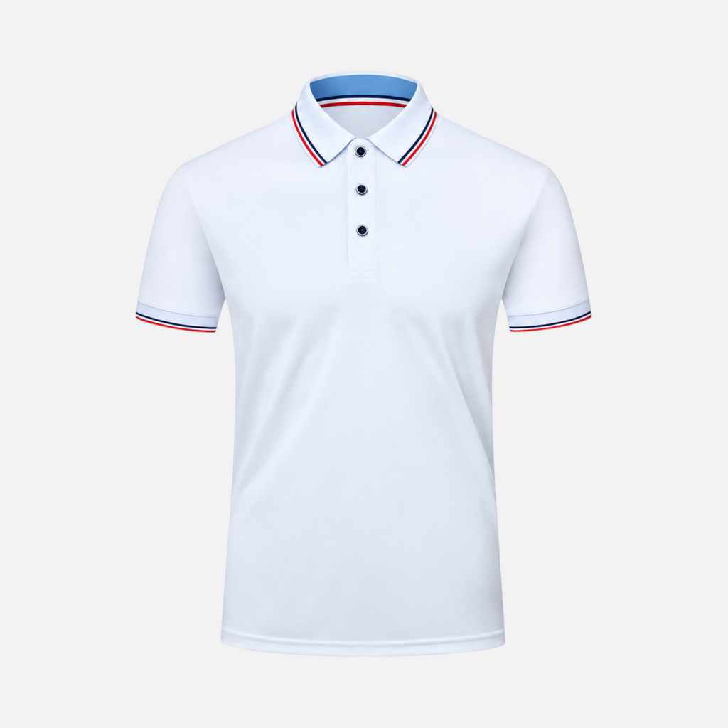 Valeniri | Men’s Polo Shirt – Short Sleeve Top with Striped Collar