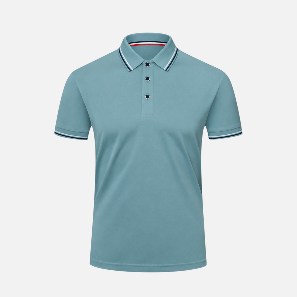 Valeniri | Men’s Polo Shirt – Short Sleeve Top with Striped Collar