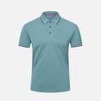 Valeniri | Men’s Polo Shirt – Short Sleeve Top with Striped Collar