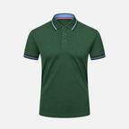 Valeniri | Men’s Polo Shirt – Short Sleeve Top with Striped Collar