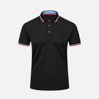 Valeniri | Men’s Polo Shirt – Short Sleeve Top with Striped Collar
