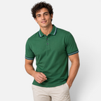 Valeniri | Men’s Polo Shirt – Short Sleeve Top with Striped Collar