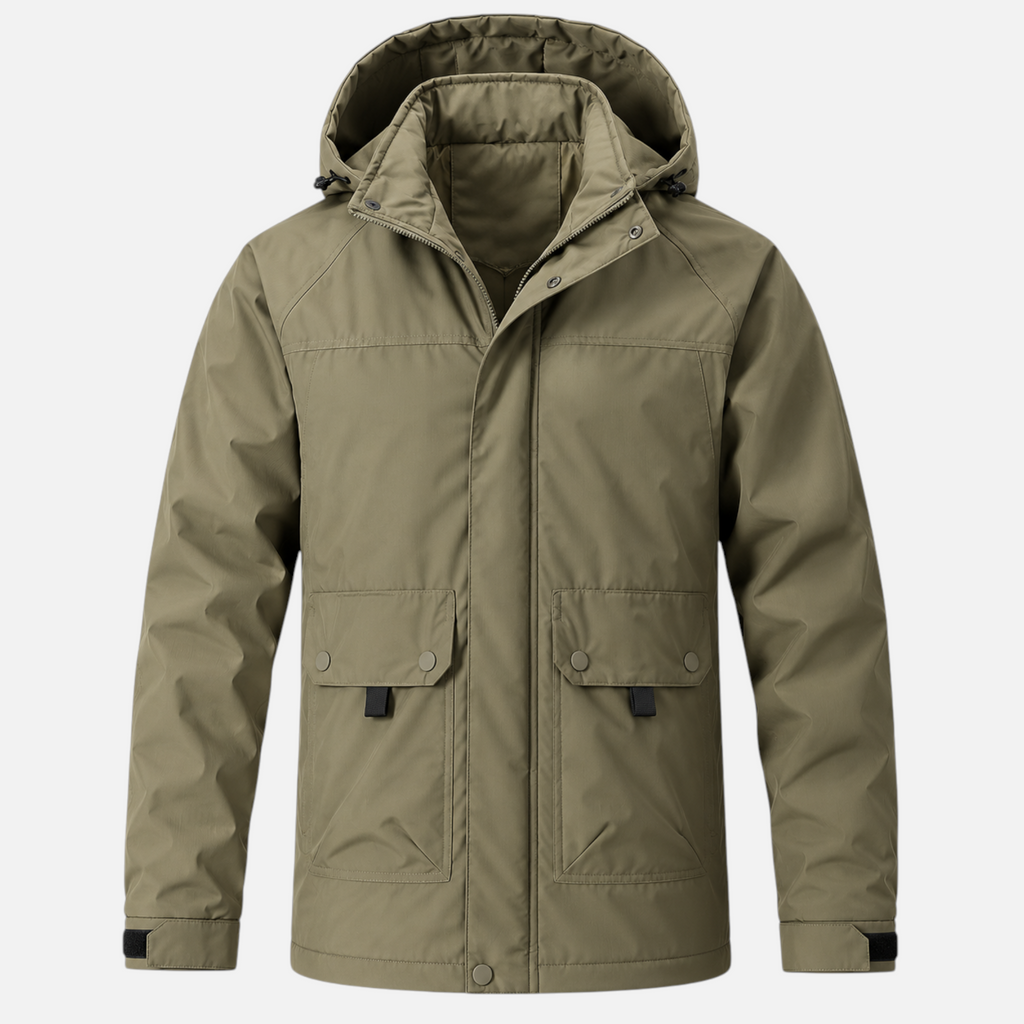 Valeniri | Men’s Parka Coat – Hooded Zip-Up Everyday Jacket