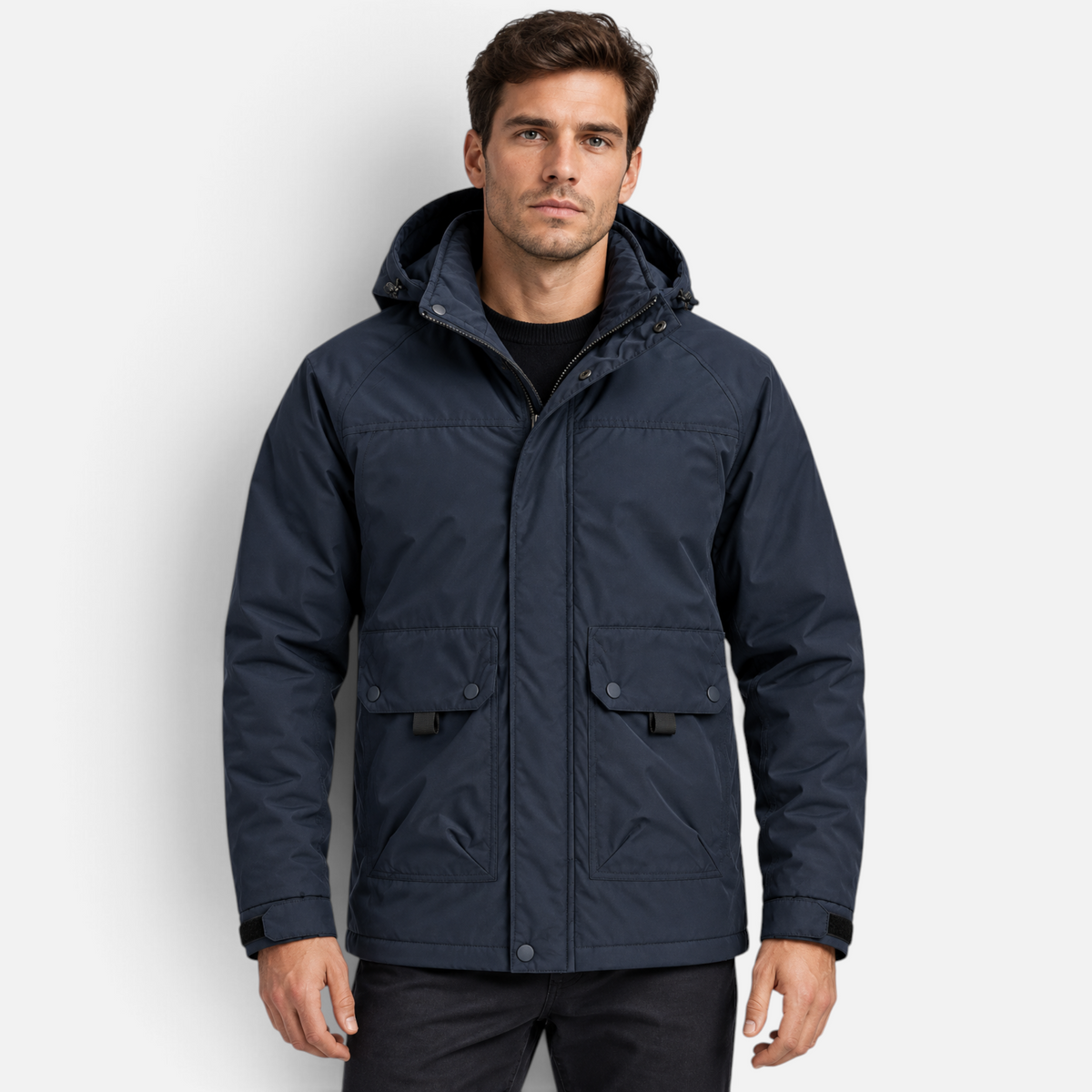 Valeniri | Men’s Parka Coat – Hooded Zip-Up Everyday Jacket